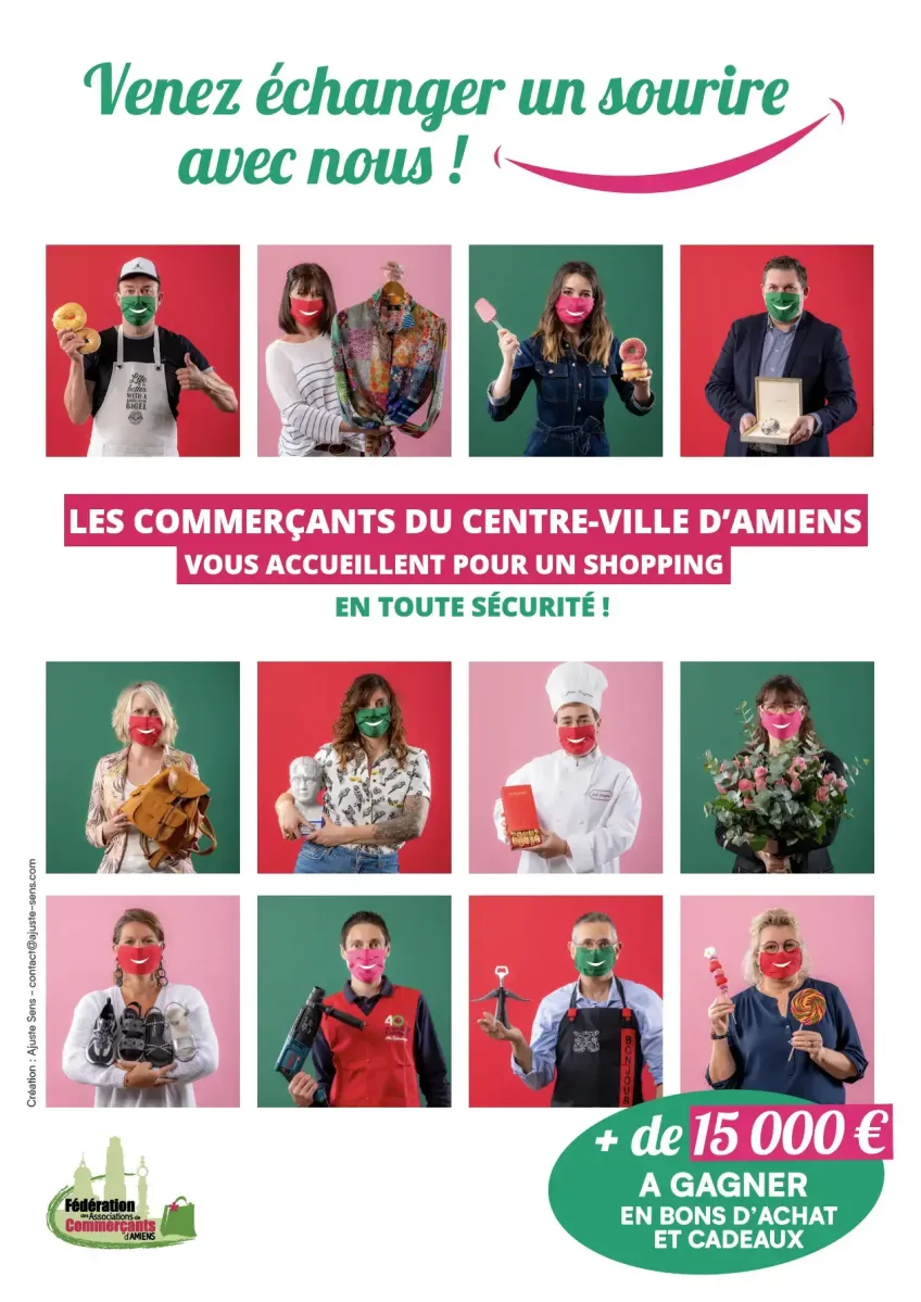 Affiche operation sourire federation commercants amiens 1