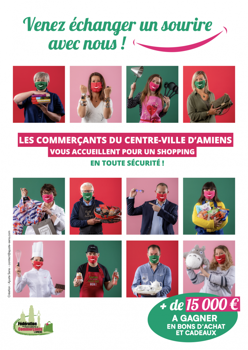 Affiche operation sourire federation commercants amiens