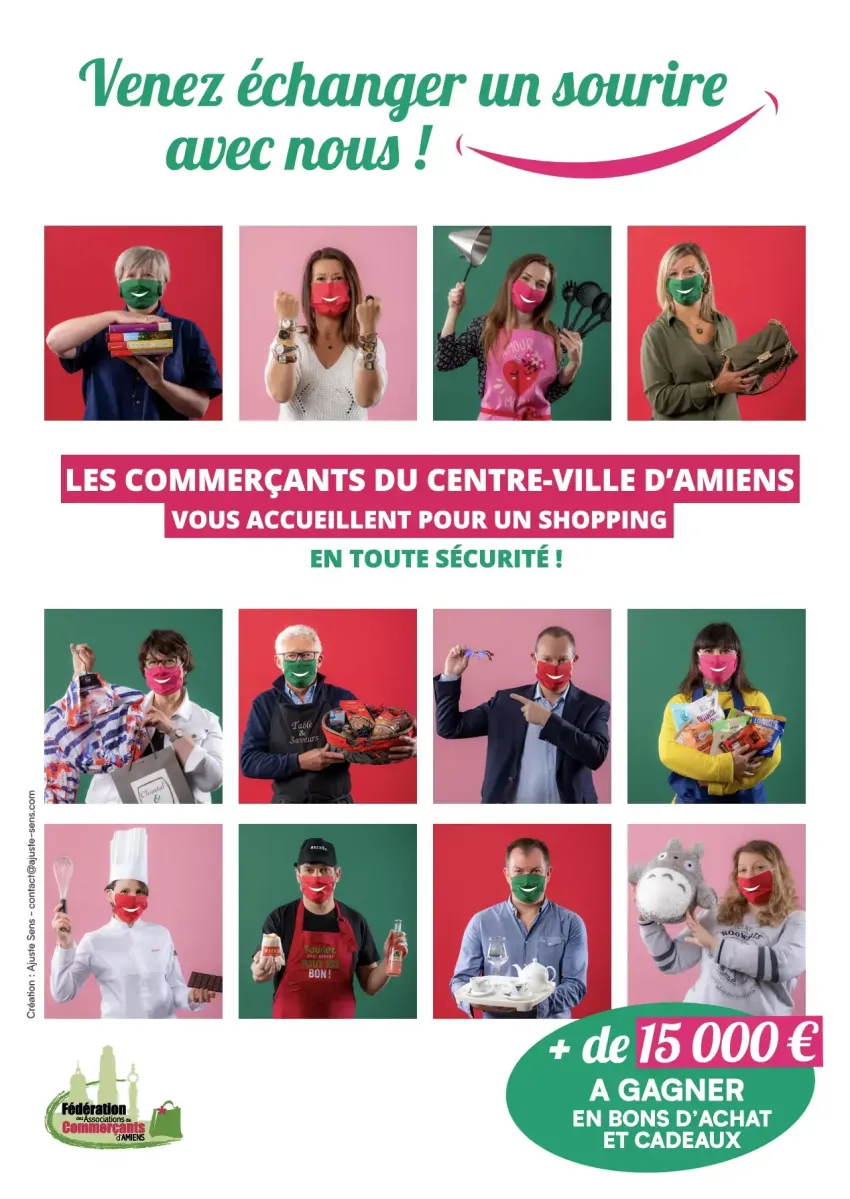 Affiche operation sourire federation commercants amiens 2