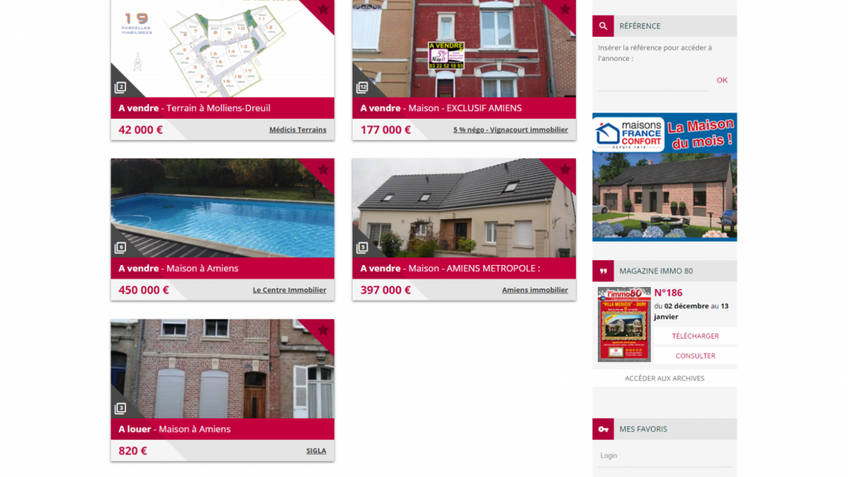 Annonces immobilieres a amiens et dans la somme