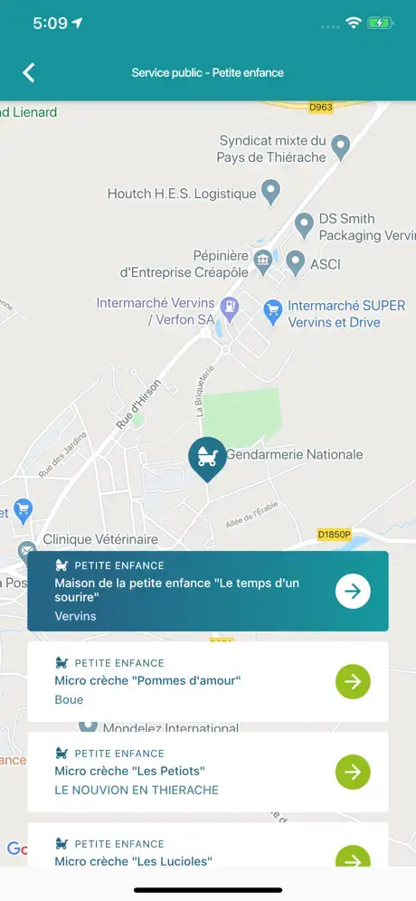 Application mobile France Contacts