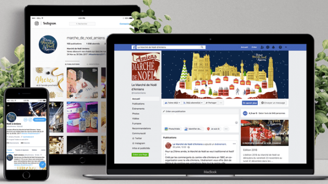 Communication pour l'édition 2017 du Marché de Noël d'Amiens
