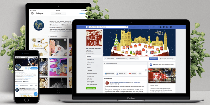 Communication pour l'édition 2017 du Marché de Noël d'Amiens