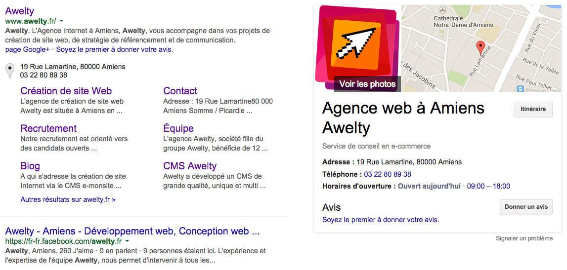 Awelty sur Google My Business