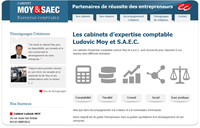 capture du site Moy et SAEC