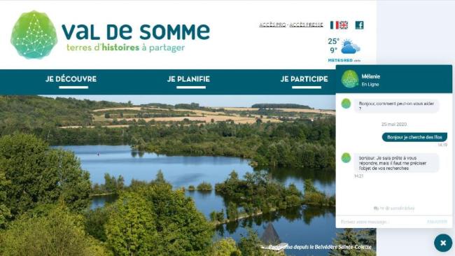Ajout d'un chat sur le site web du Val de Somme