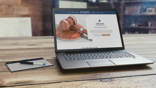 Refonte du site web d'Arcadia, hôtel des ventes à Amiens