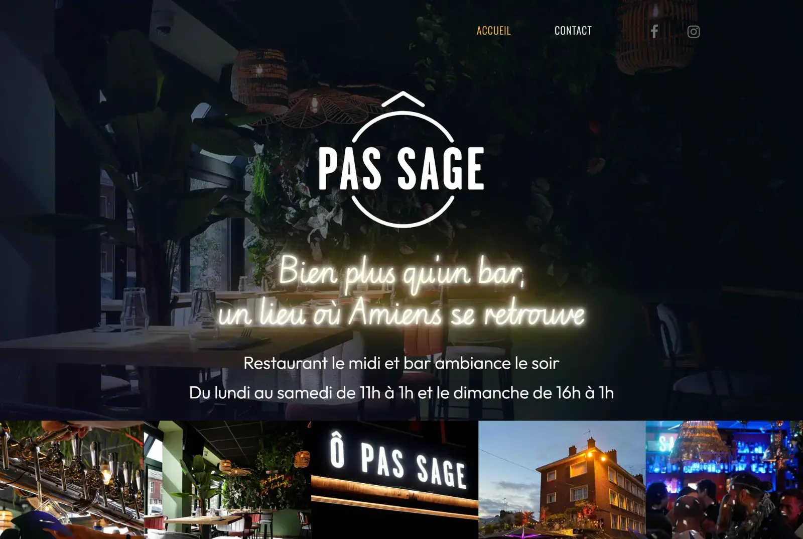 Création du site vitrine du bar restaurant Ô Pas Sage
