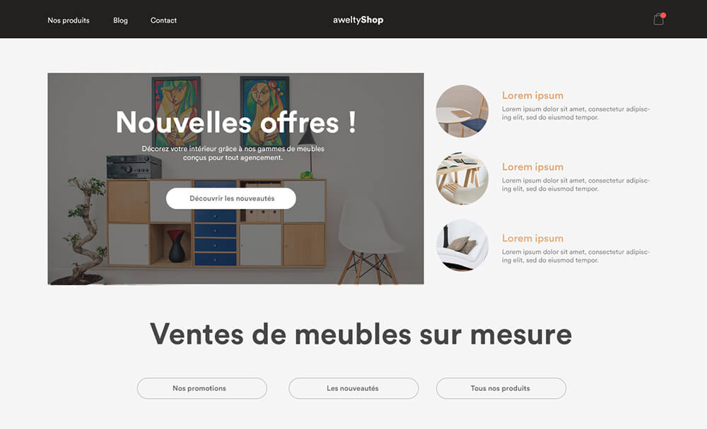 Thème PrestaShop sur mesure