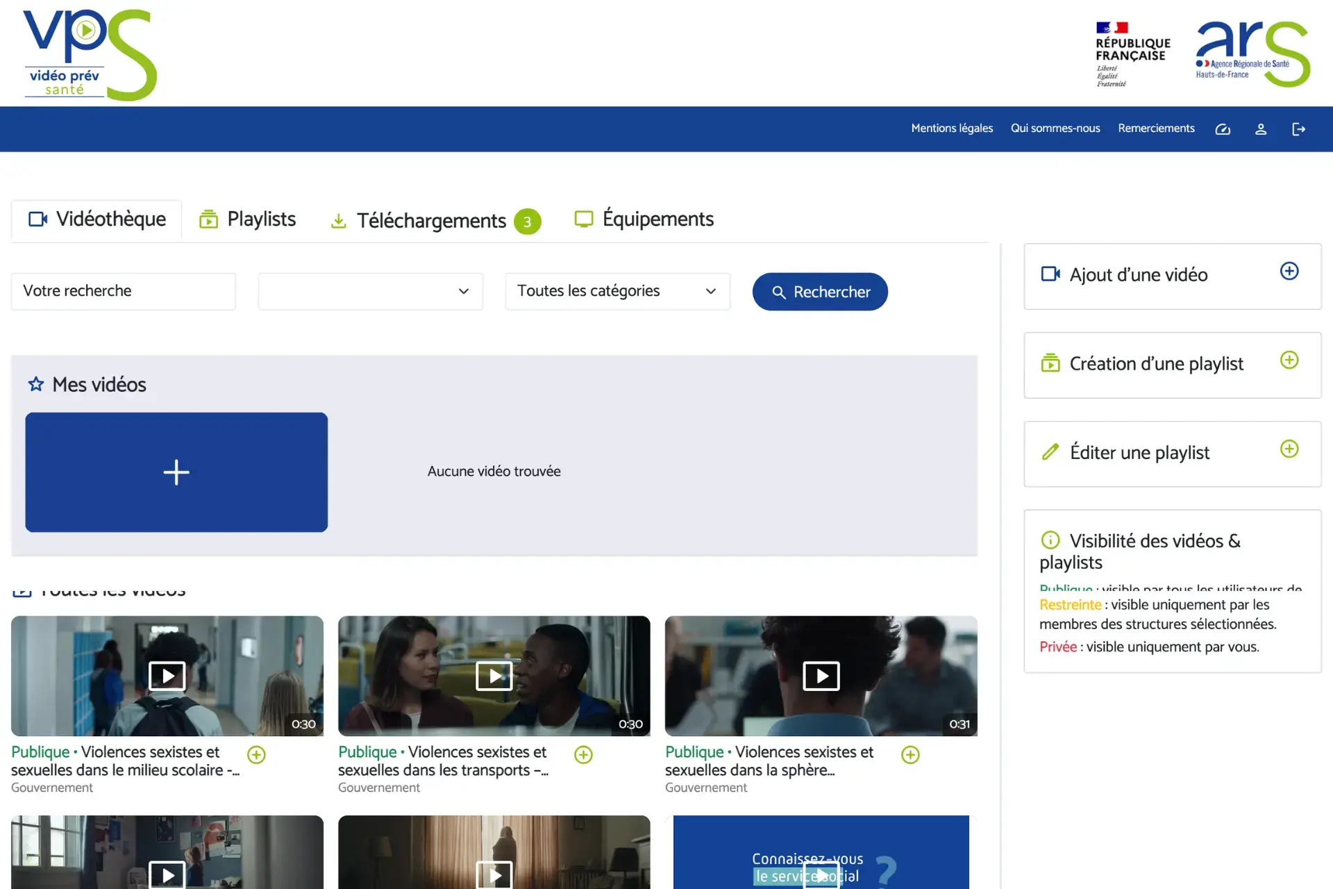 Développement de la solution Videoprev