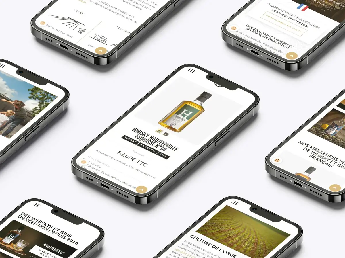 Distillerie mockup mobile