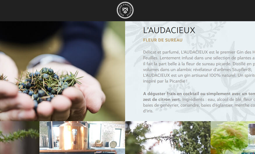 Création du site Distillerie d'Hautefeuille