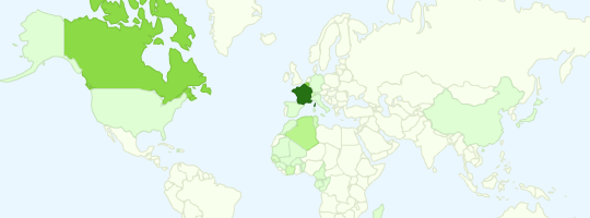 Afficher des statistiques géographiques avec Google Geomap