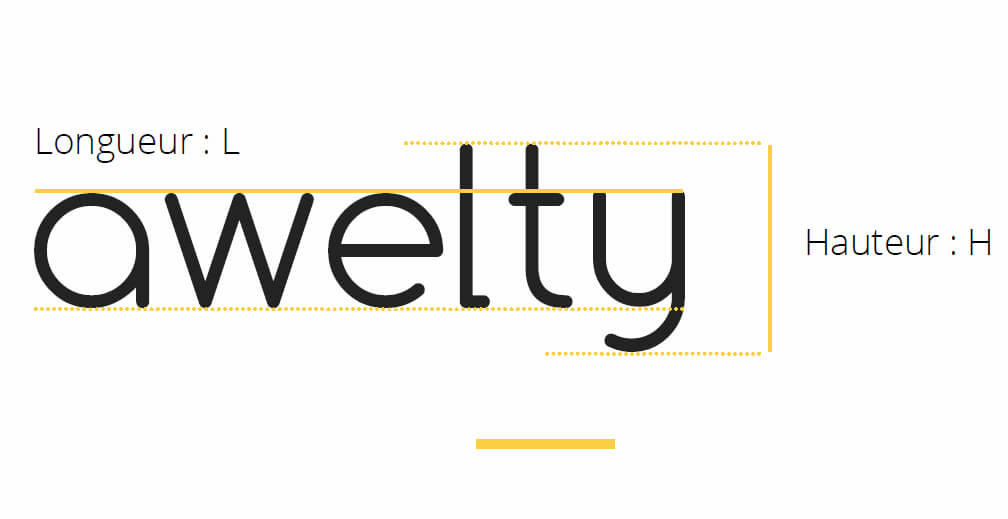 Illustration logotype awelty