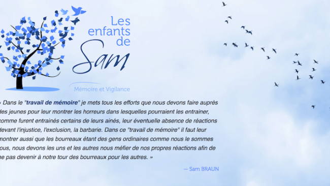 Conception du site web et du logo Les Enfants de Sam