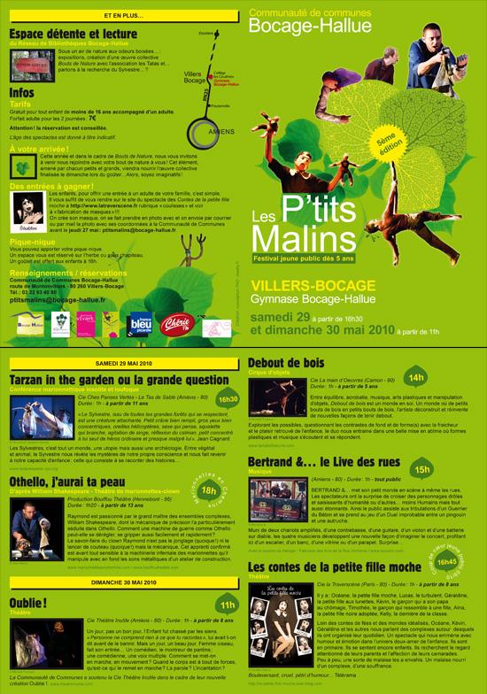 Plaquette Festival Les P'tits Malins