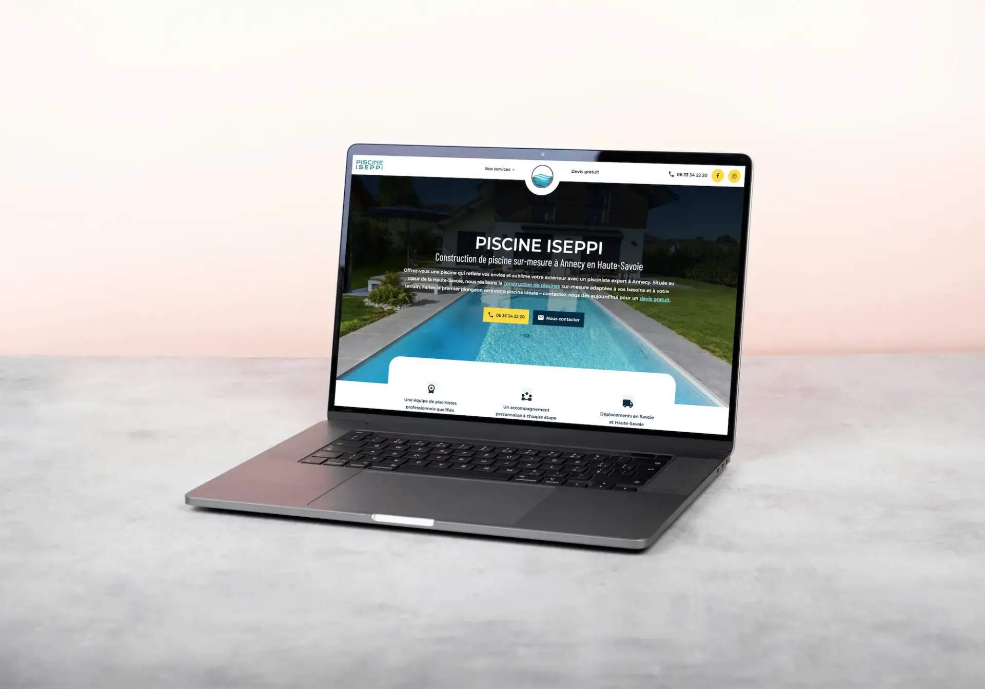 Refonte du site du constructeur de piscine sur-mesure Piscine Iseppi