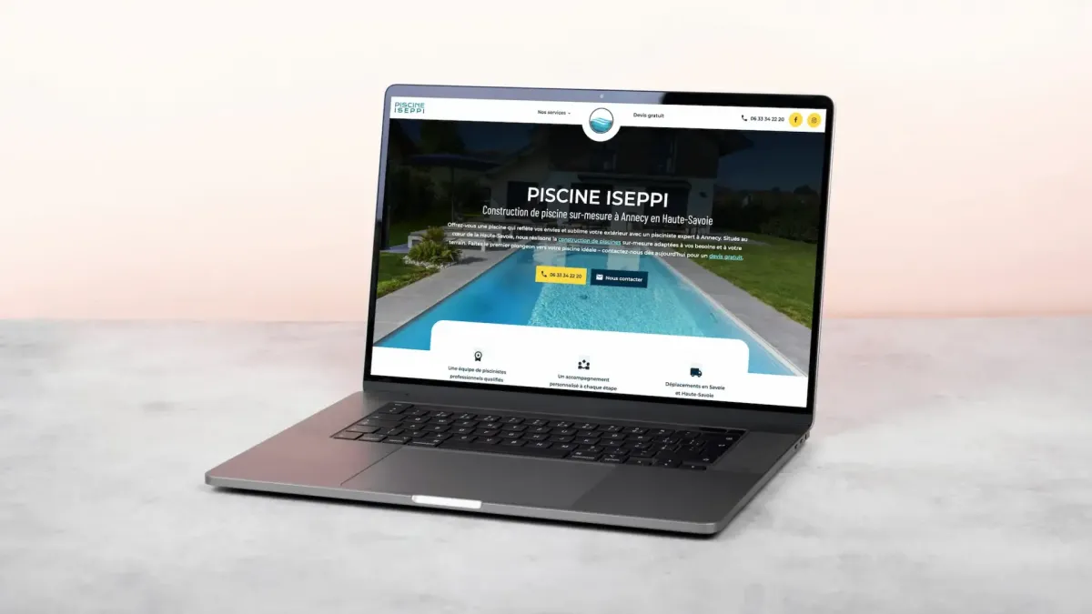Refonte du site du constructeur de piscine sur-mesure Piscine Iseppi