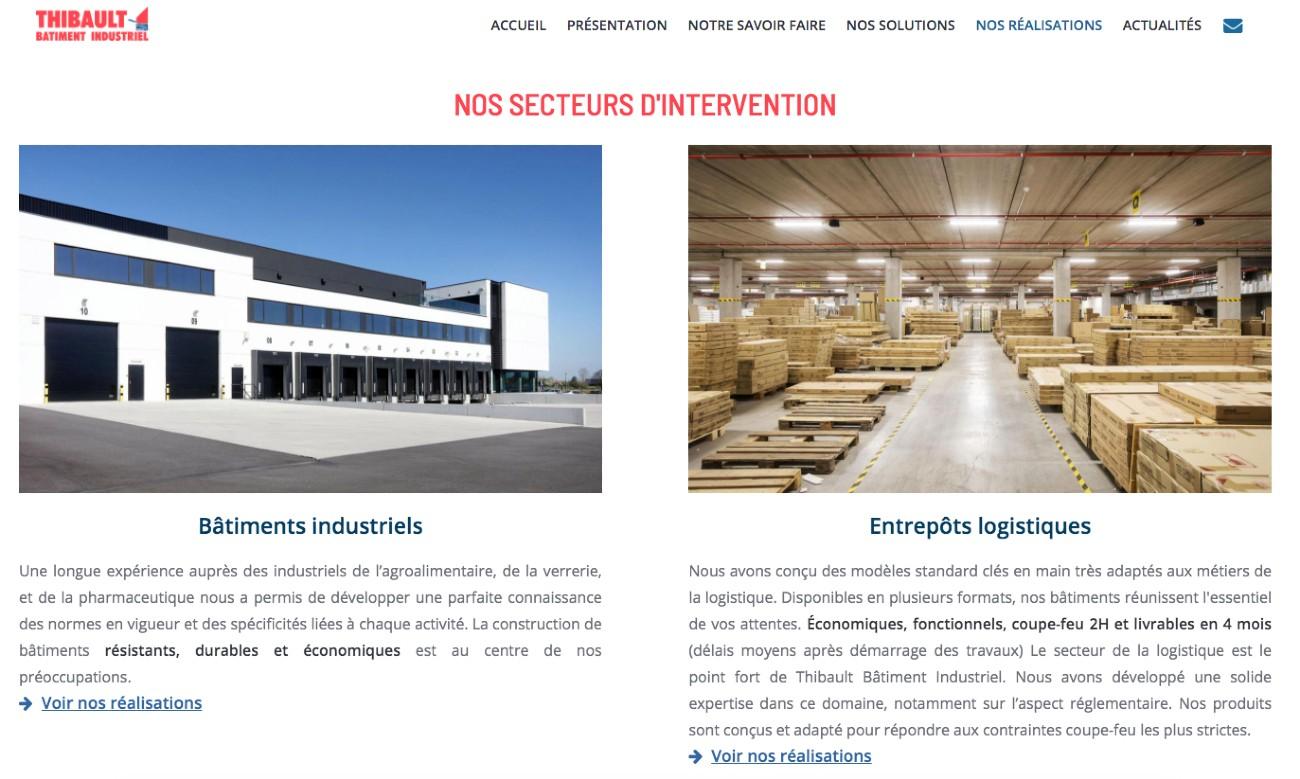 Refonte site thibault batiment industriel