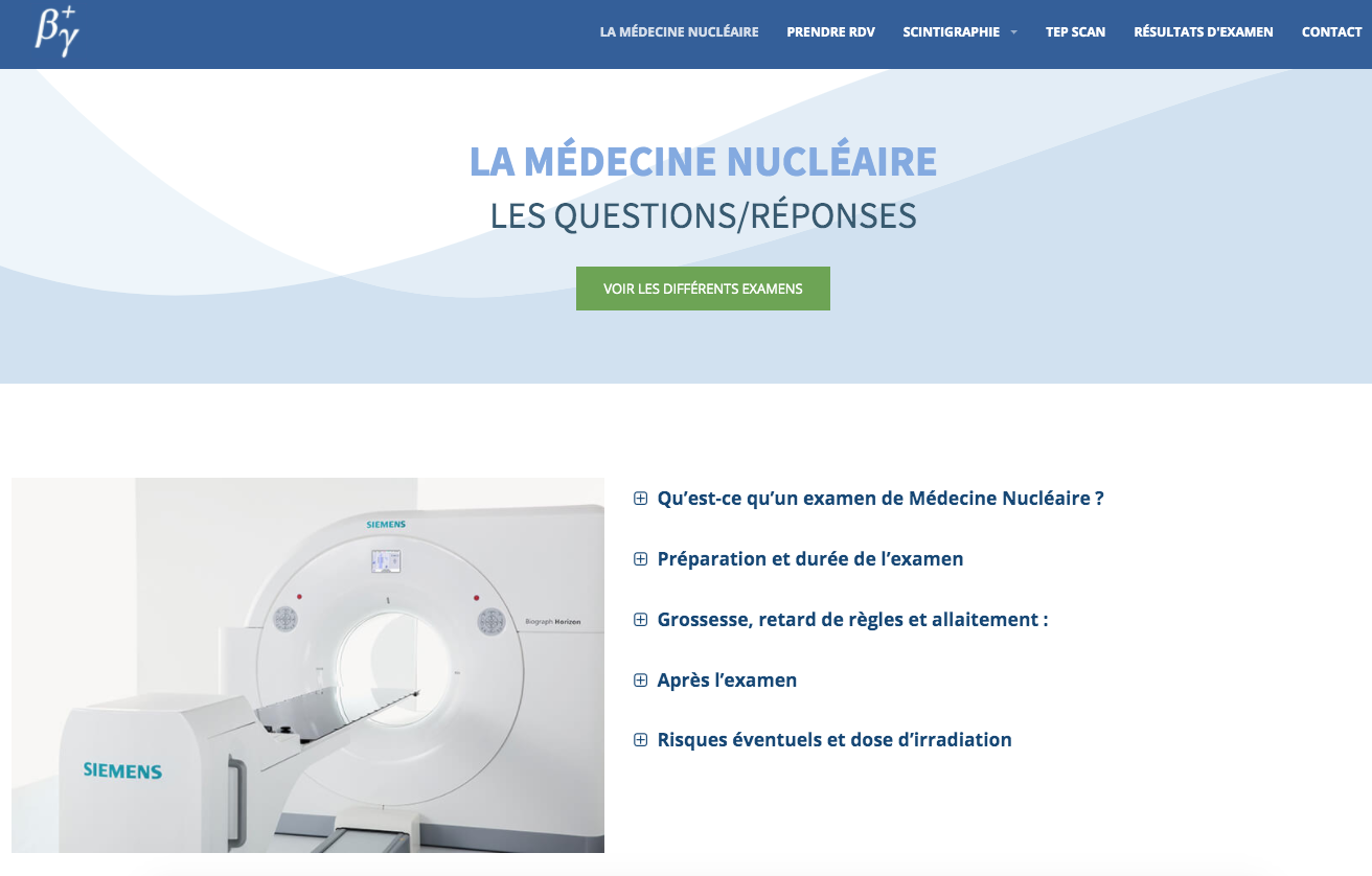 Site centre medecine nucleaire