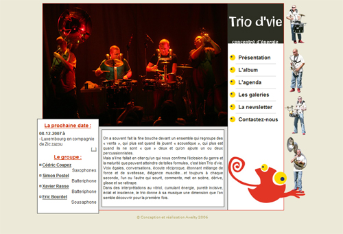Trio d'Vie : le site Web gagnouche