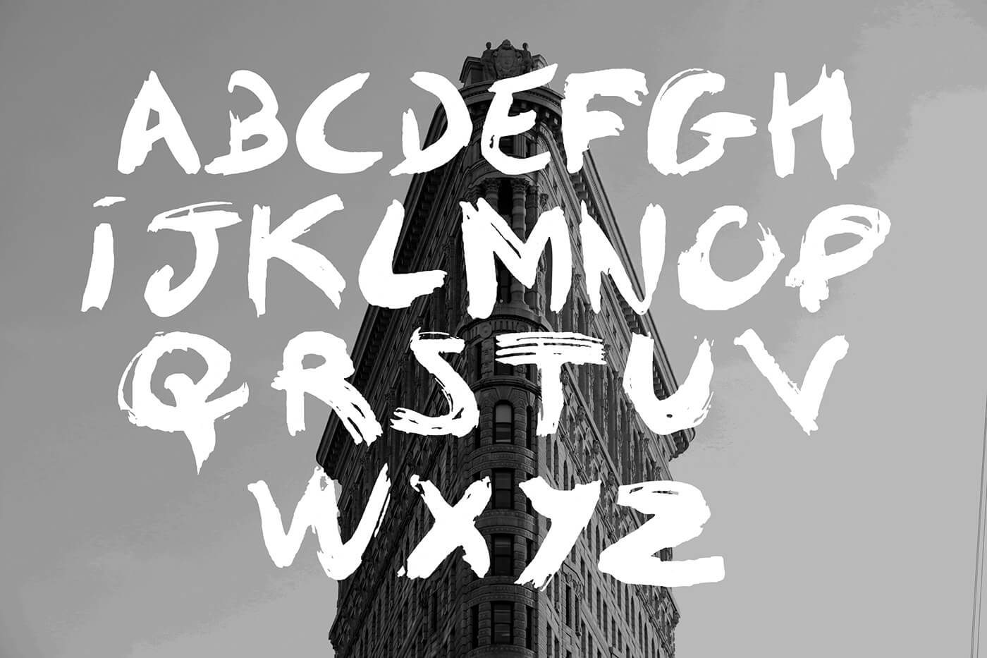 Typographie effet brush